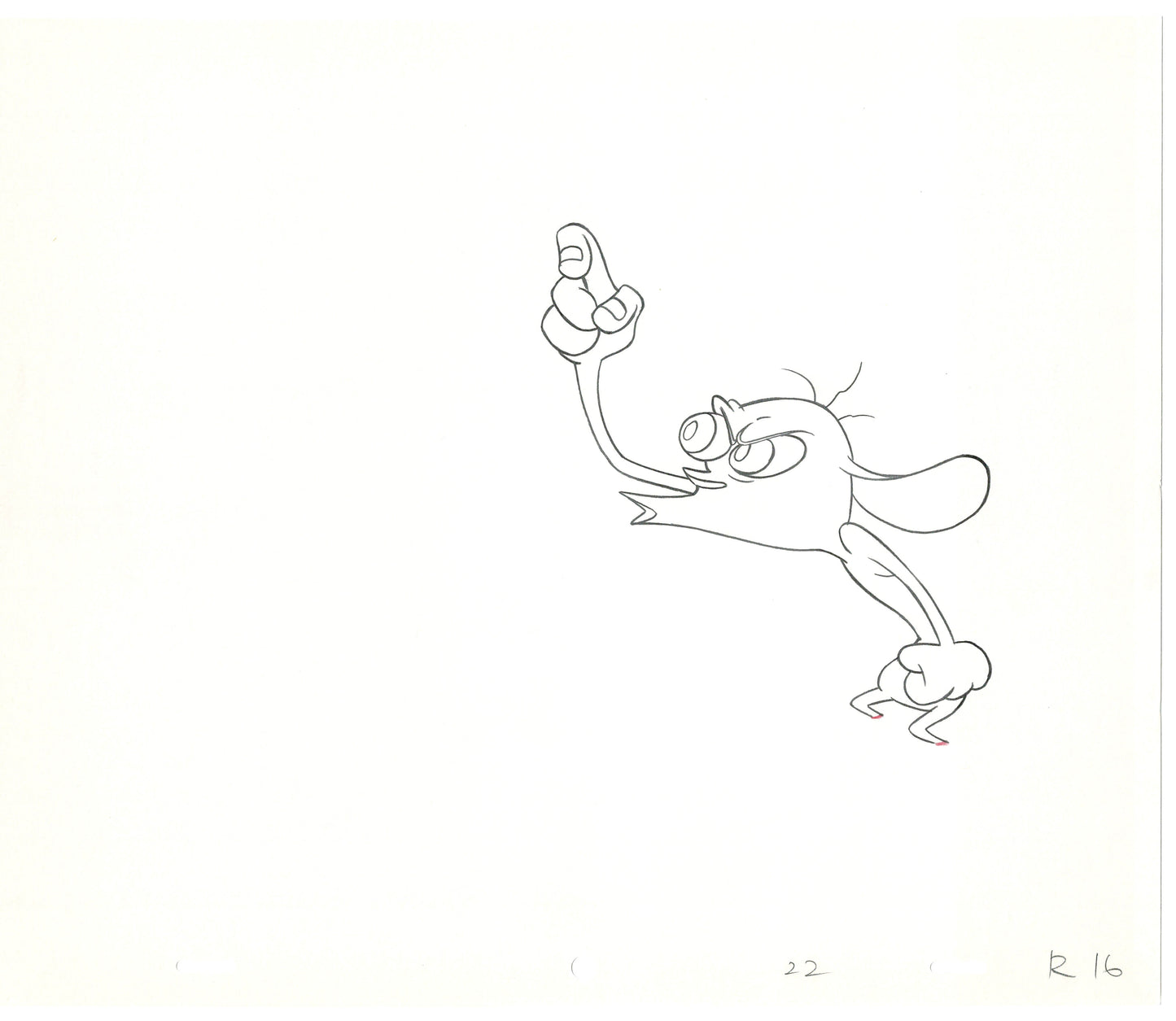 Ren and Stimpy Production Animation Cel Drawing Nickelodeon 1994 C-16