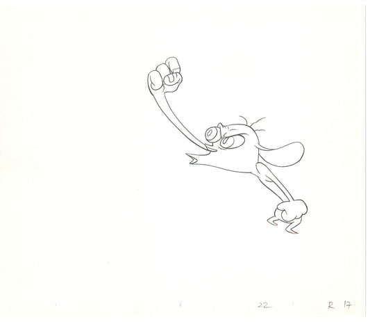 Ren and Stimpy Production Animation Cel Drawing Nickelodeon 1994 C-17