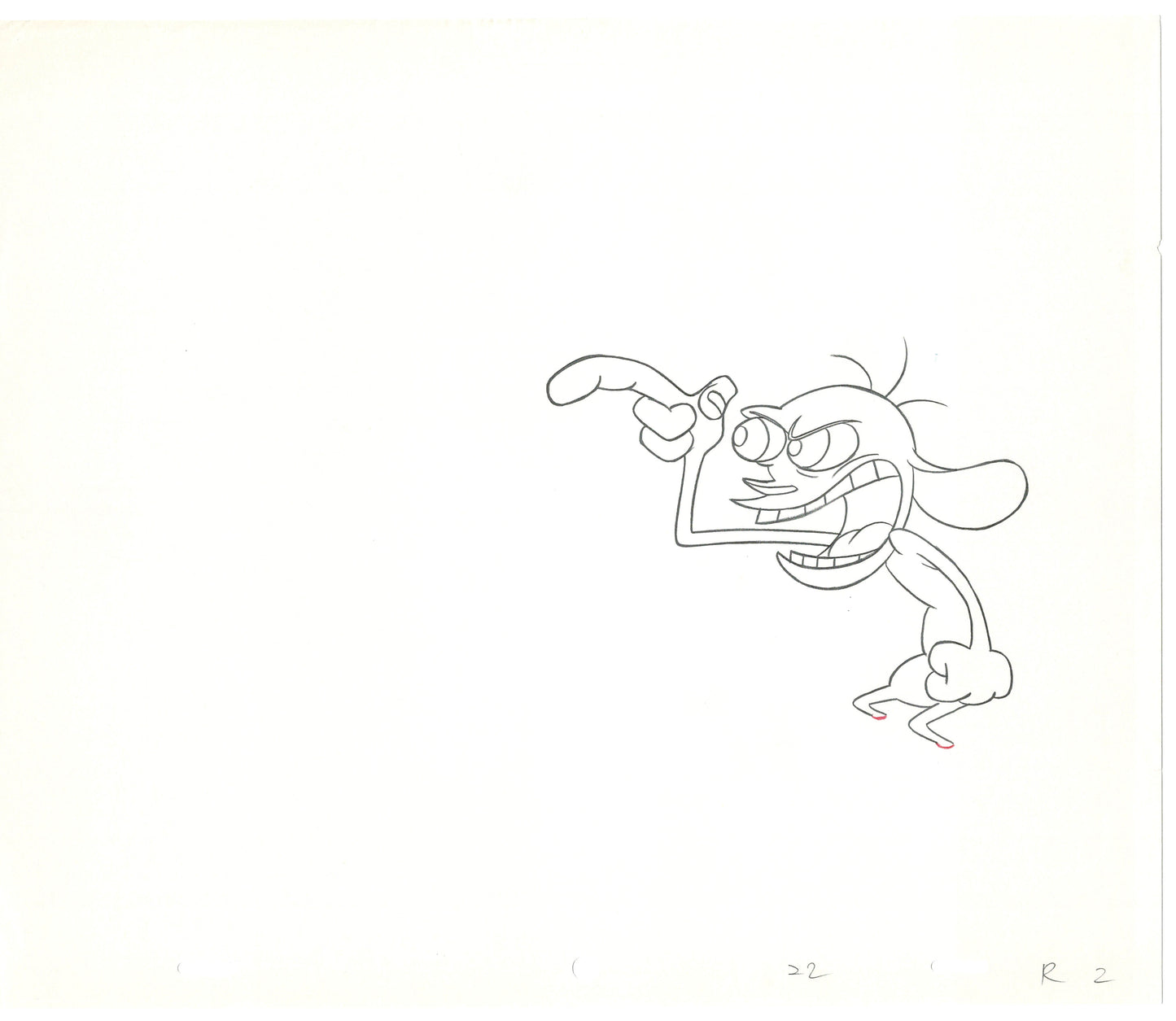Ren and Stimpy Production Animation Cel Drawing Nickelodeon 1994 C-18