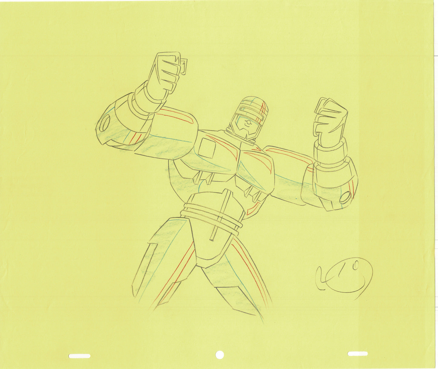 LOT of 7 Robocop Alpha Commando Animation Production Drawings MGM 1998-99