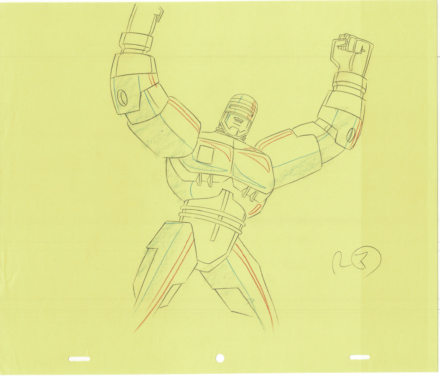 LOT of 7 Robocop Alpha Commando Animation Production Drawings MGM 1998-99