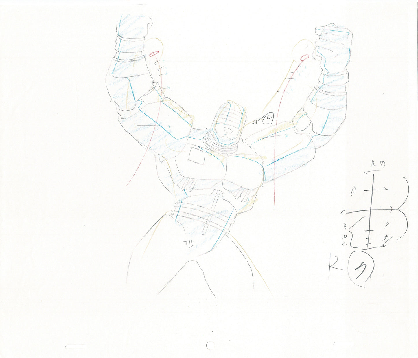 LOT of 7 Robocop Alpha Commando Animation Production Drawings MGM 1998-99