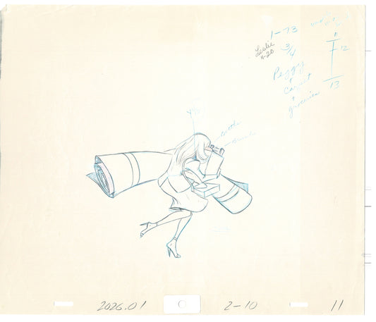 Rock Odyssey Laura Peggy Sue Production Animation Cel Drawing Hanna-Barbera 1987 sg6