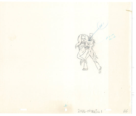 Rock Odyssey 2 LOT Production Animation Cel Drawings Hanna-Barbera 1987 c16-17