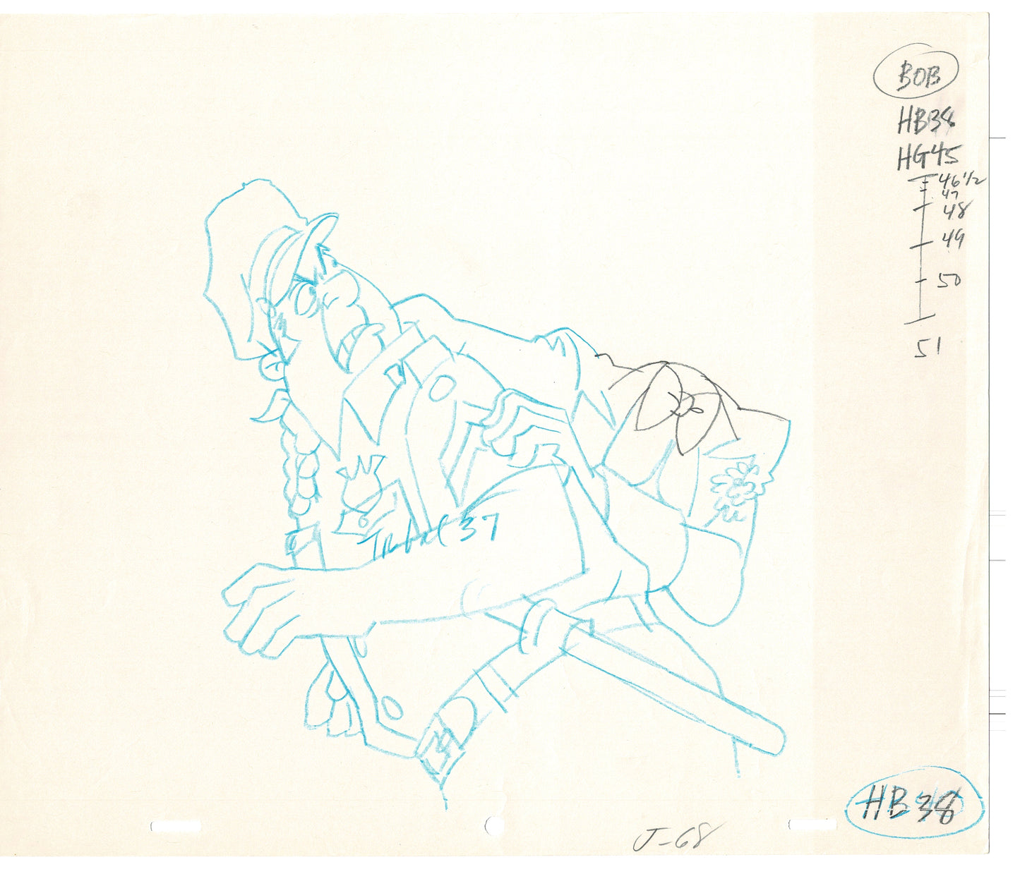 Rock Odyssey 2 LOT Production Animation Cel Drawings Hanna-Barbera 1987 c94-95