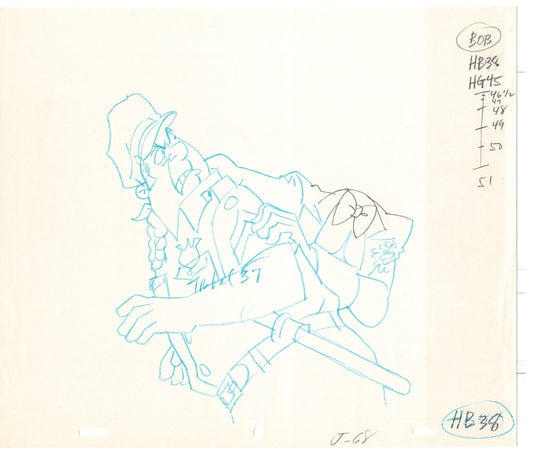 Rock Odyssey 2 LOT Production Animation Cel Drawings Hanna-Barbera 1987 c94-95