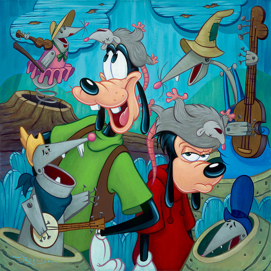 Goof Troop Walt Disney Fine Art Tim Rogerson Signed Limited Edition of 195 Print on Canvas "Possum Posse"