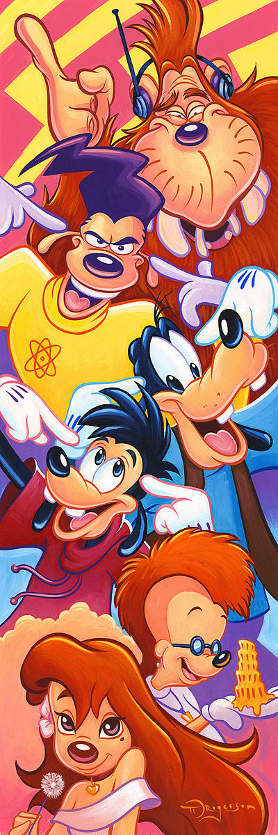 Goof Troop Walt Disney Fine Art Tim Rogerson Signed Limited Edition of 195 Print on Canvas "The Perfect Cast"