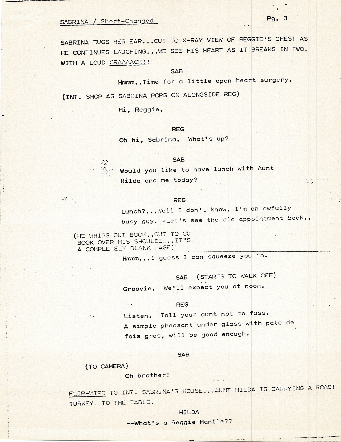 Sabrina Teenage Witch 1970 Production Scripts (2) Filmation