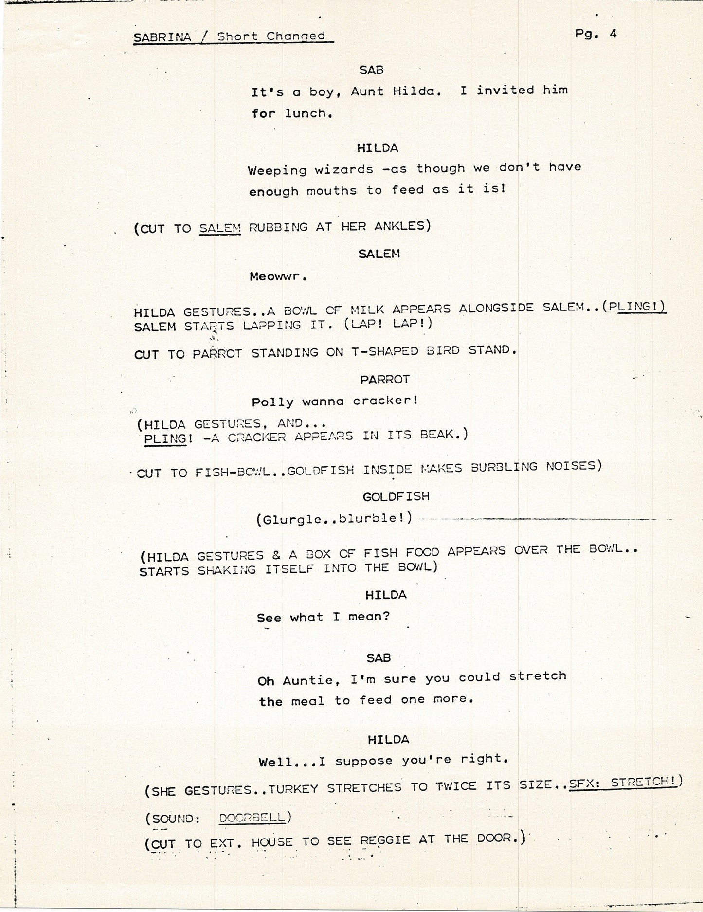 Sabrina Teenage Witch 1970 Production Scripts (2) Filmation