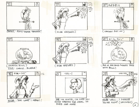 Sabrina the Teenage Witch 1970 Production Animation Storyboard Page Filmation A-002