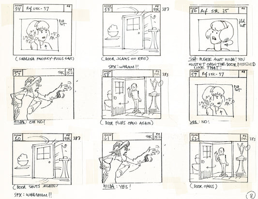 Sabrina the Teenage Witch 1970 Production Animation Storyboard Page Filmation A-004