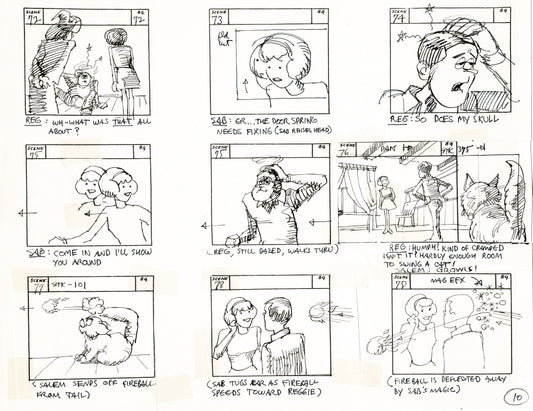 Sabrina the Teenage Witch 1970 Production Animation Storyboard Page Filmation A-006