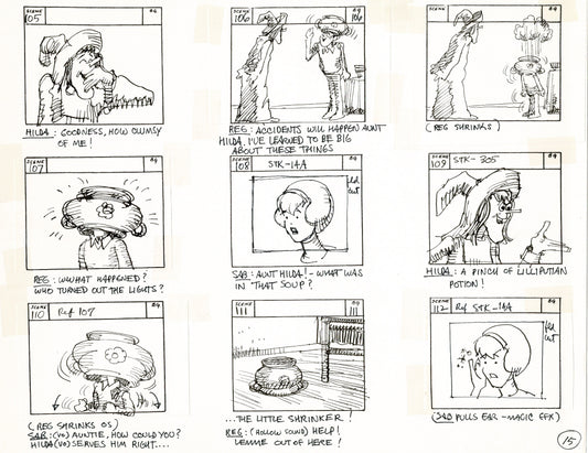 Sabrina the Teenage Witch 1970 Production Animation Storyboard Page Filmation A-011