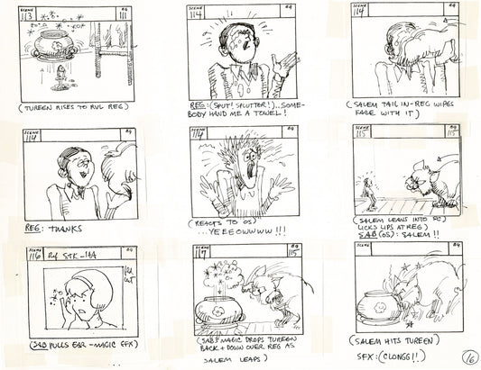 Sabrina the Teenage Witch 1970 Production Animation Storyboard Page Filmation A-012