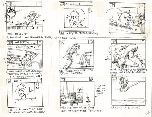 Sabrina the Teenage Witch 1970 Production Animation Storyboard Page Filmation A-014