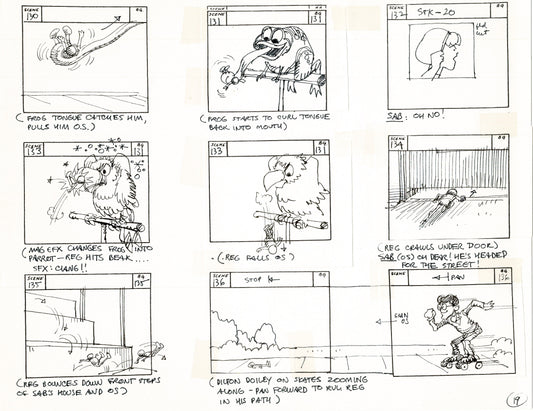 Sabrina the Teenage Witch 1970 Production Animation Storyboard Page Filmation A-015