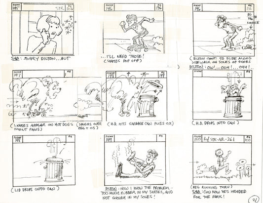 Sabrina the Teenage Witch 1970 Production Animation Storyboard Page Filmation A-017