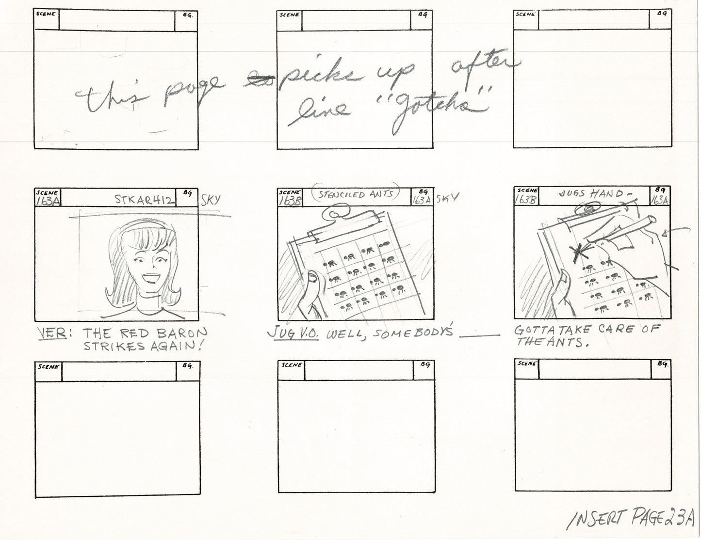 Sabrina the Teenage Witch 1970 Production Animation Storyboard Page Filmation A-019