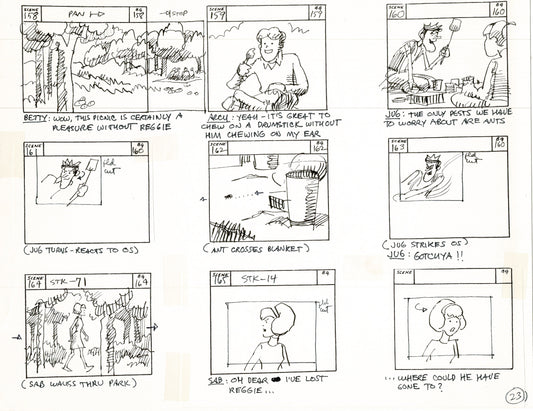 Sabrina the Teenage Witch 1970 Production Animation Storyboard Page Filmation A-020