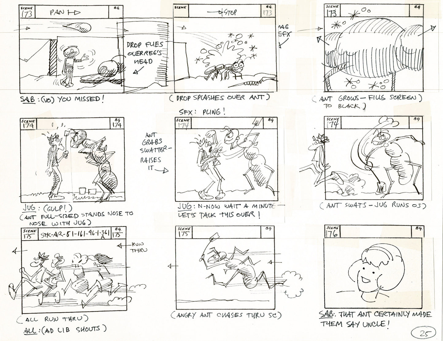 Sabrina the Teenage Witch 1970 Production Animation Storyboard Page Filmation A-022