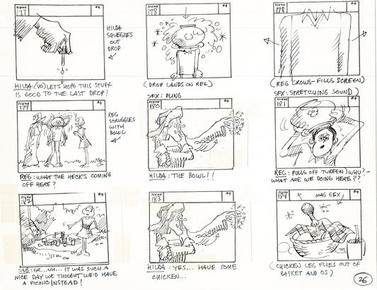 Sabrina the Teenage Witch 1970 Production Animation Storyboard Page Filmation A-023