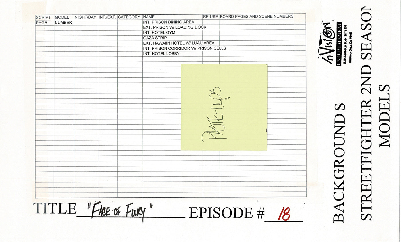 Street Fighter 61 Page Production Copy Model Group Used to Make Four Episodes 1995-1997 Capcom PLUS One Hand-Drawn Page