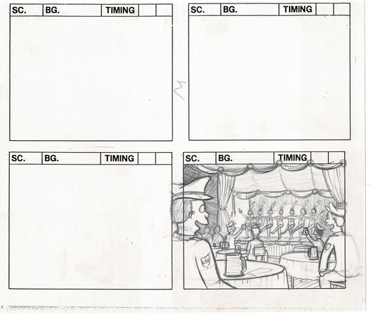 The Simpsons Original Production Animation Cel Drawing Fox from the Early 1990s 429