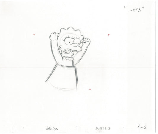 The Simpsons Original Production Animation Cel Drawing Fox from 2005 434