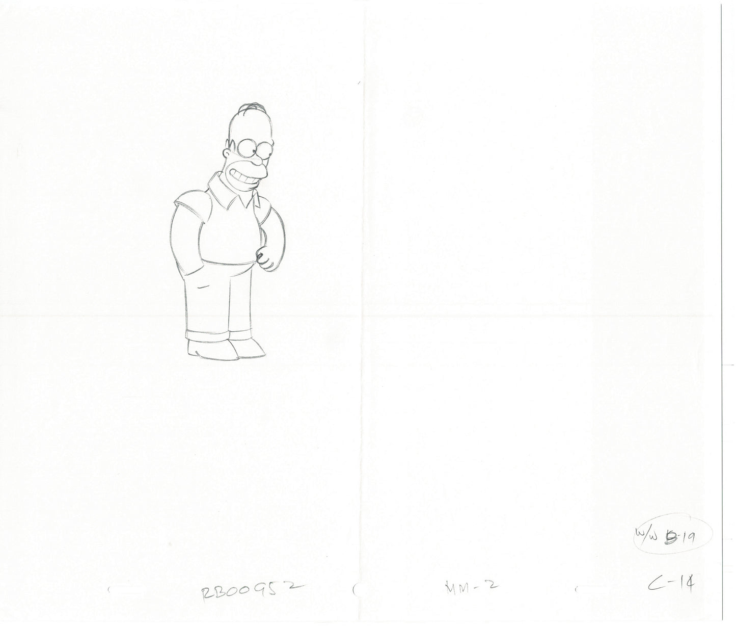 The Simpsons Homer Simpson Original Production Animation Cel Drawing Fox from 2005 435