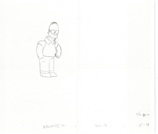 The Simpsons Homer Simpson Original Production Animation Cel Drawing Fox from 2005 435