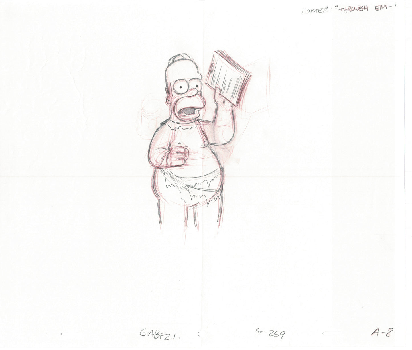 The Simpsons Original Production Animation Cel Drawing Fox from 2005 436