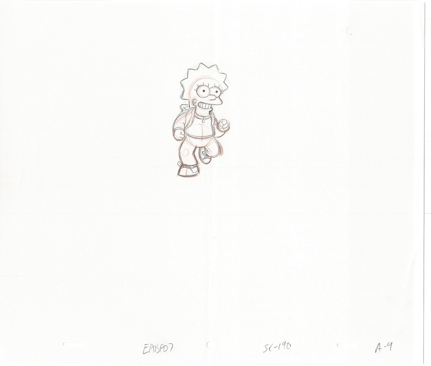 The Simpsons Lisa Original Production Animation Cel Drawing Fox from 2003 442