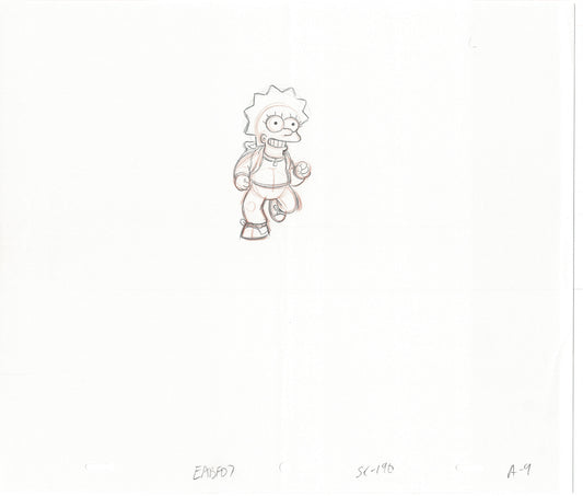 The Simpsons Lisa Original Production Animation Cel Drawing Fox from 2003 442