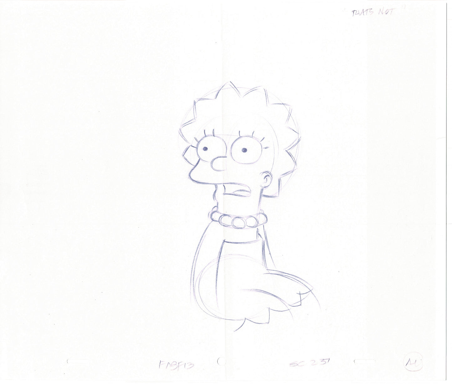 The Simpsons Lisa Original Production Animation Cel Drawing Fox from 2004 445