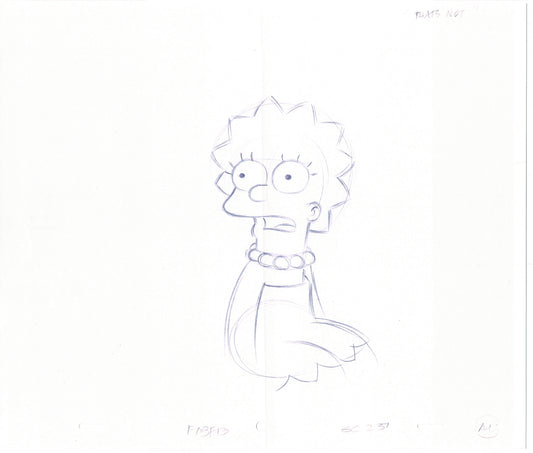 The Simpsons Lisa Original Production Animation Cel Drawing Fox from 2004 445