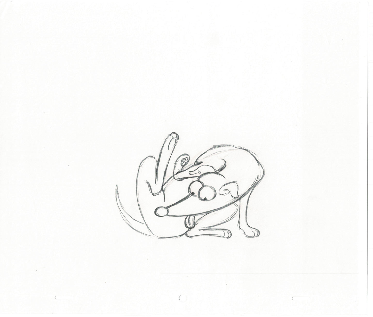 The Simpsons Original Production Animation Cel Drawing Fox from the Early 1990s 453