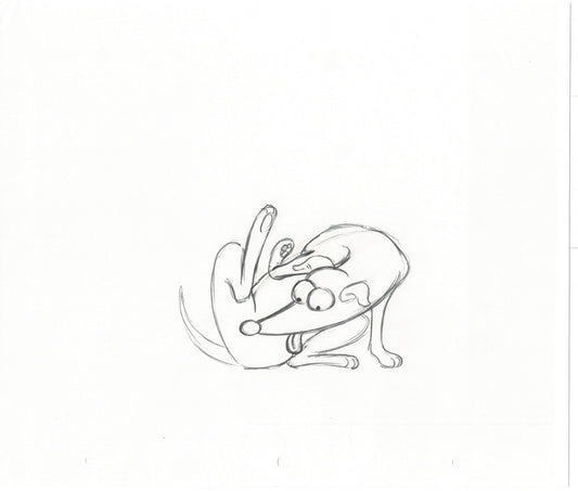 The Simpsons Original Production Animation Cel Drawing Fox from the Early 1990s 453