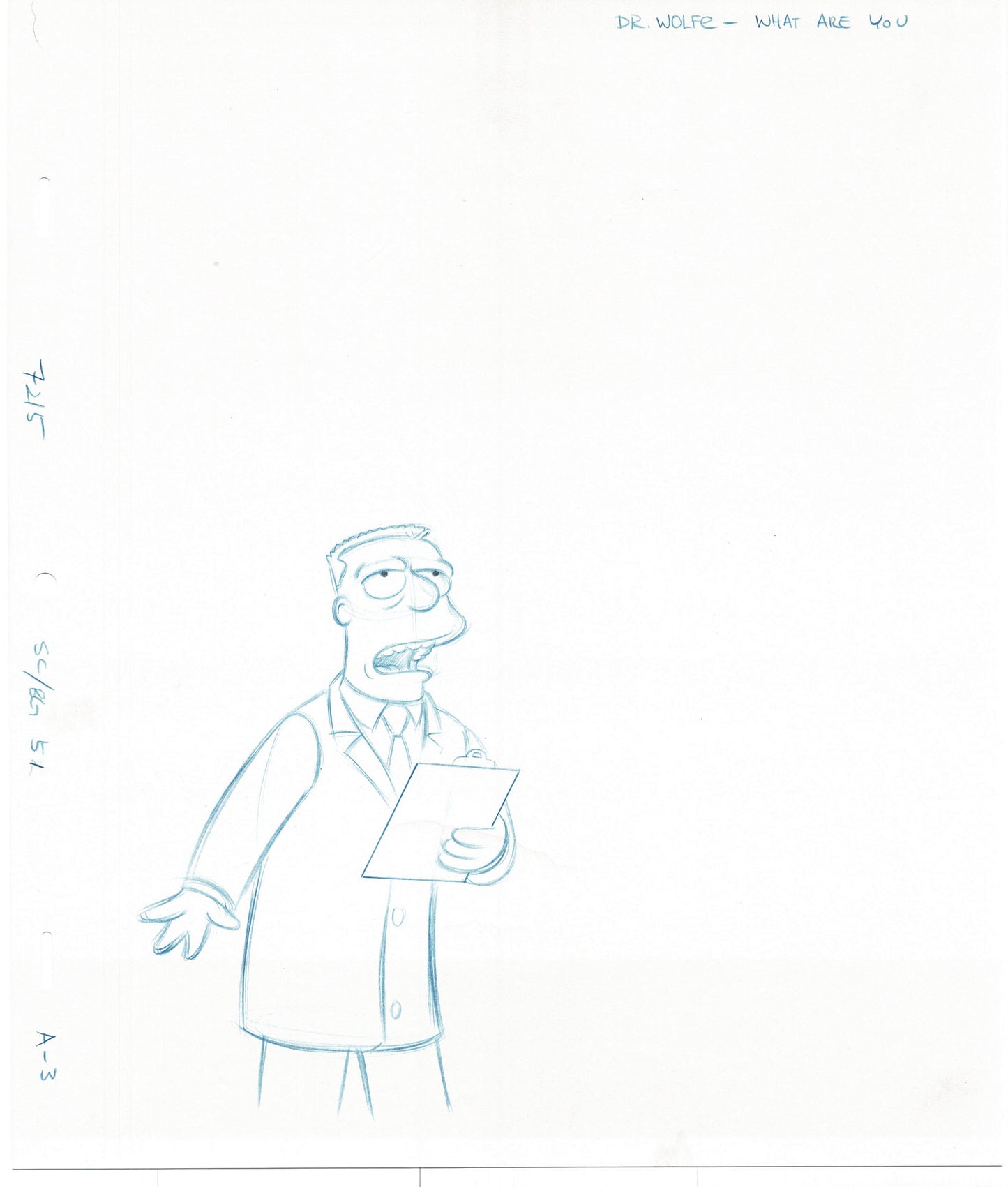 The Simpsons Original Production Animation Cel Drawing Fox from 1993 457