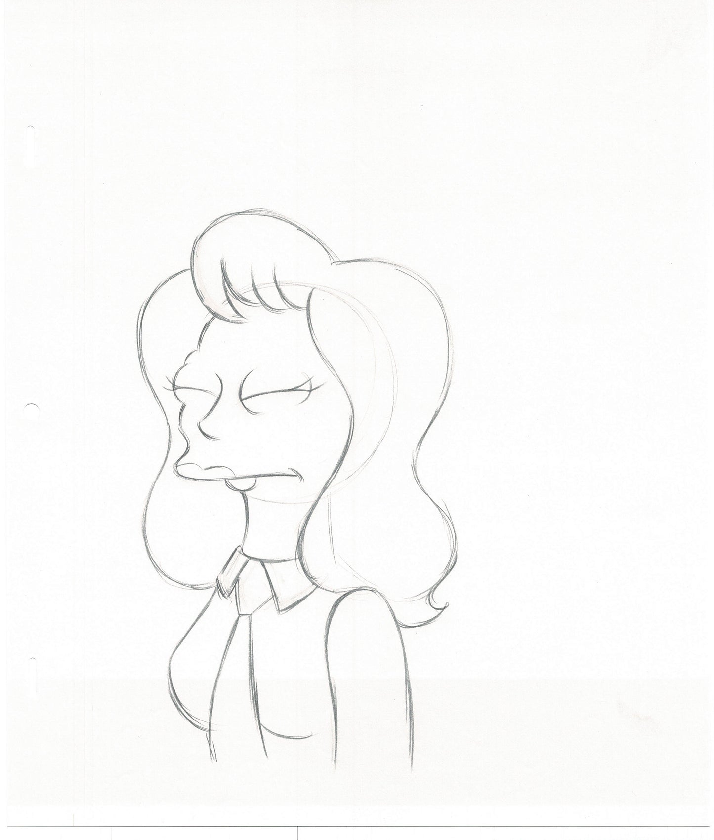 The Simpsons Original Production Animation Cel Drawing Fox from the 1990s 458