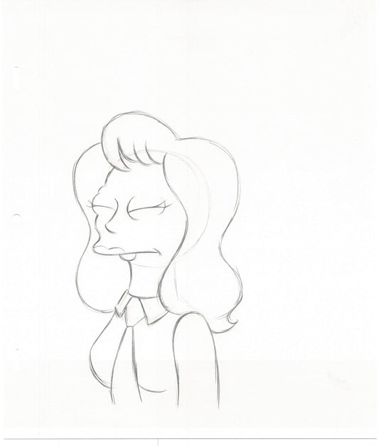 The Simpsons Original Production Animation Cel Drawing Fox from the 1990s 458