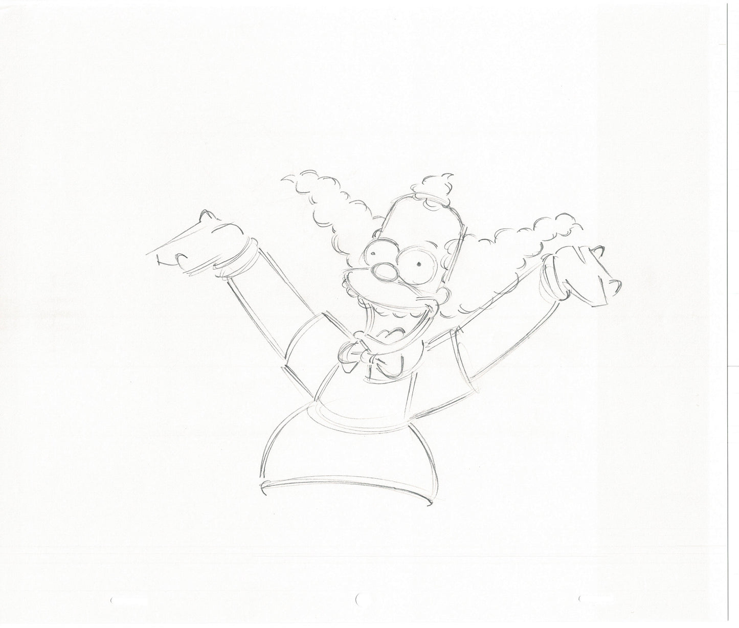 The Simpsons Original Production Animation Cel Drawing Fox from the 1990s 464