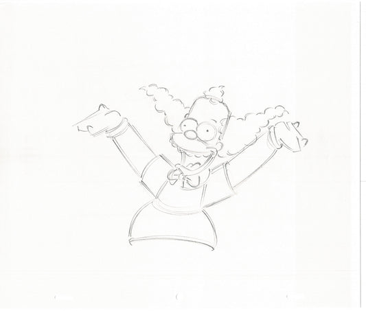 The Simpsons Original Production Animation Cel Drawing Fox from the 1990s 464