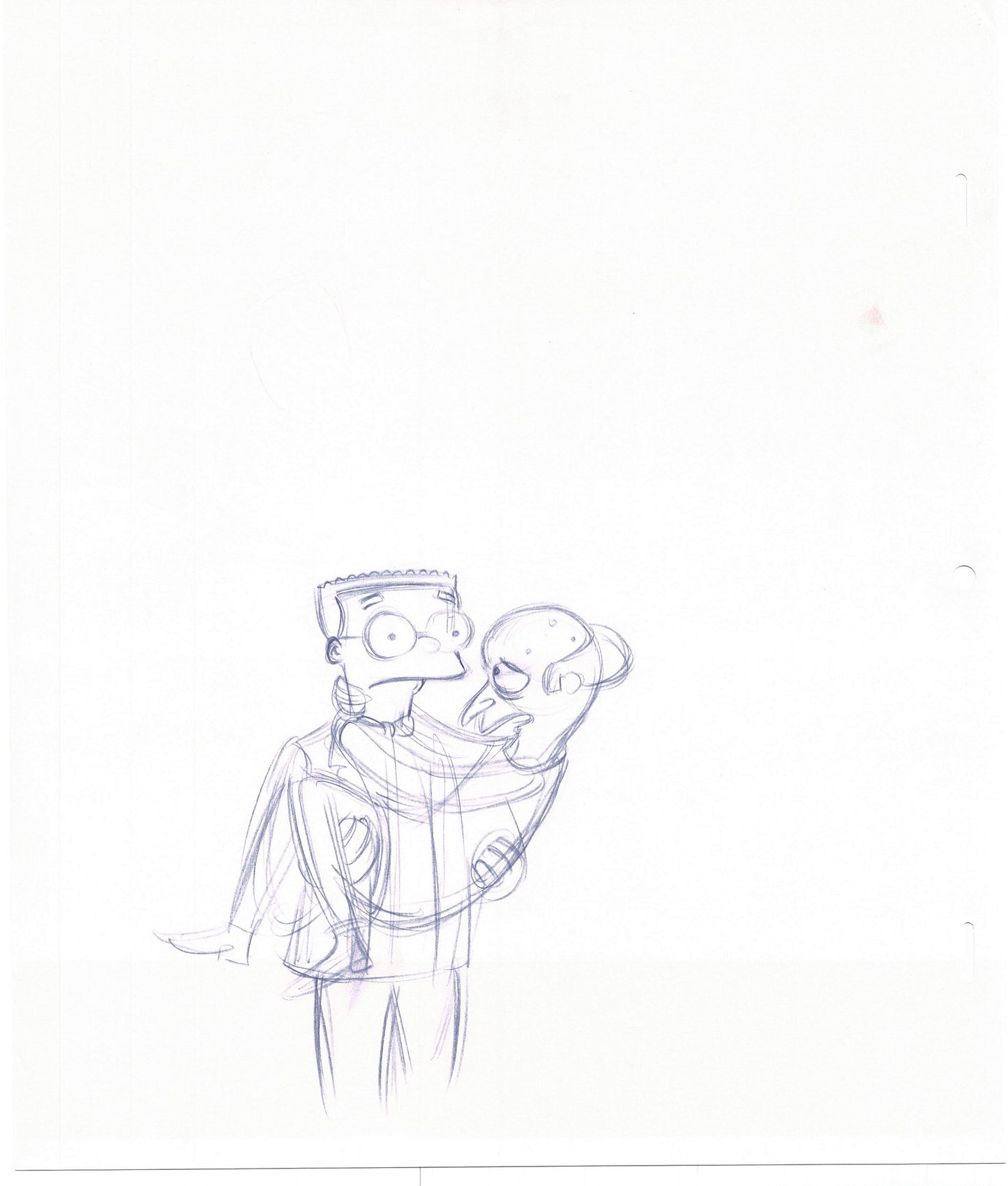 The Simpsons Original Production Animation Cel Drawing Fox from the 1990s 472