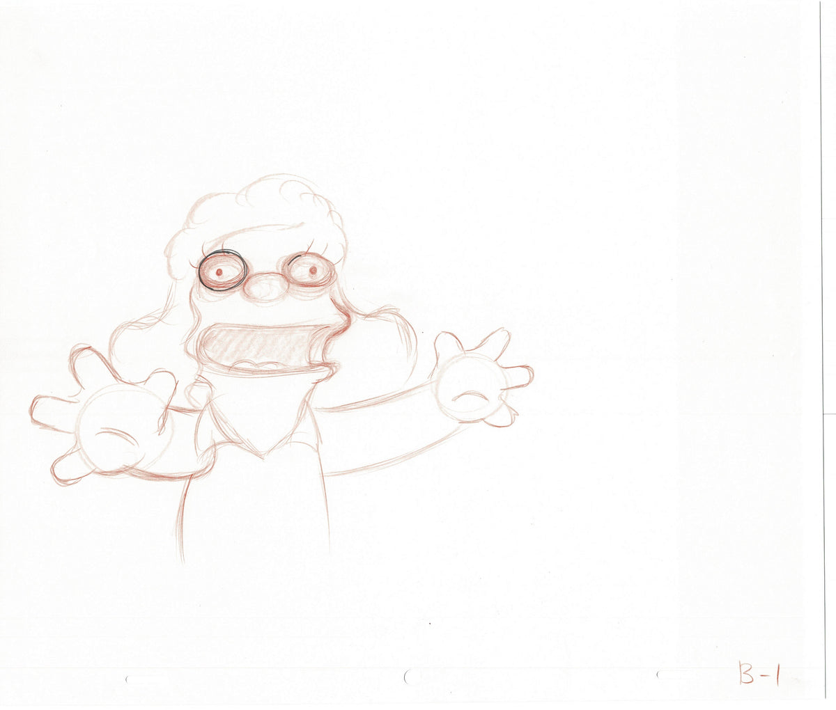 The Simpsons Original Production Animation Cel Drawing Fox from the 19 ...