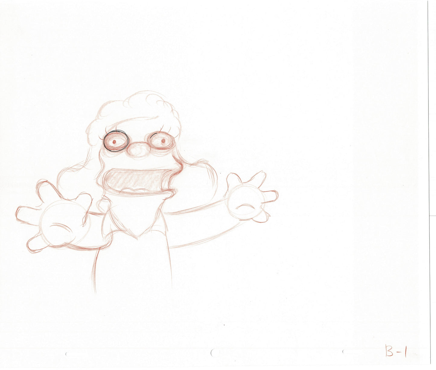 The Simpsons Original Production Animation Cel Drawing Fox from the 1990s 476