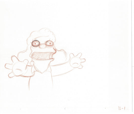 The Simpsons Original Production Animation Cel Drawing Fox from the 1990s 476