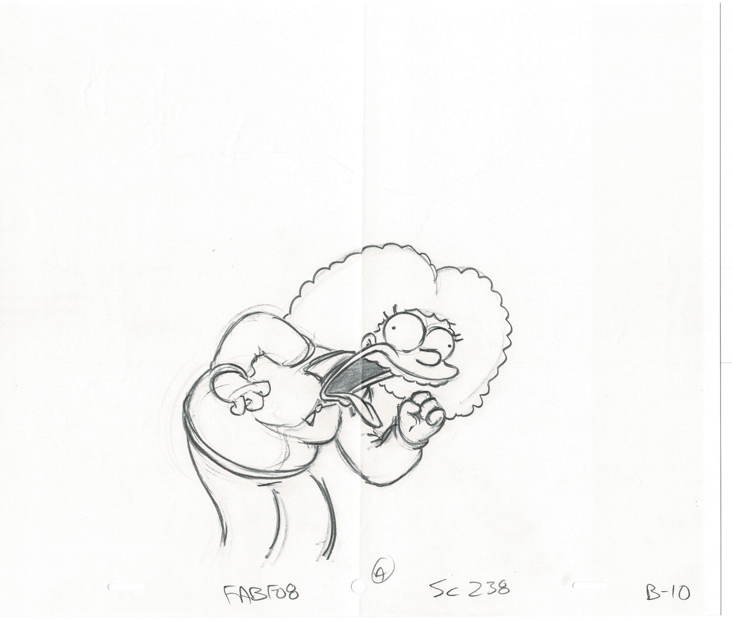 The Simpsons Original Production Animation Cel Drawing Fox from 2004 483