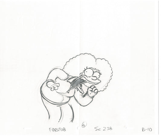 The Simpsons Original Production Animation Cel Drawing Fox from 2004 483