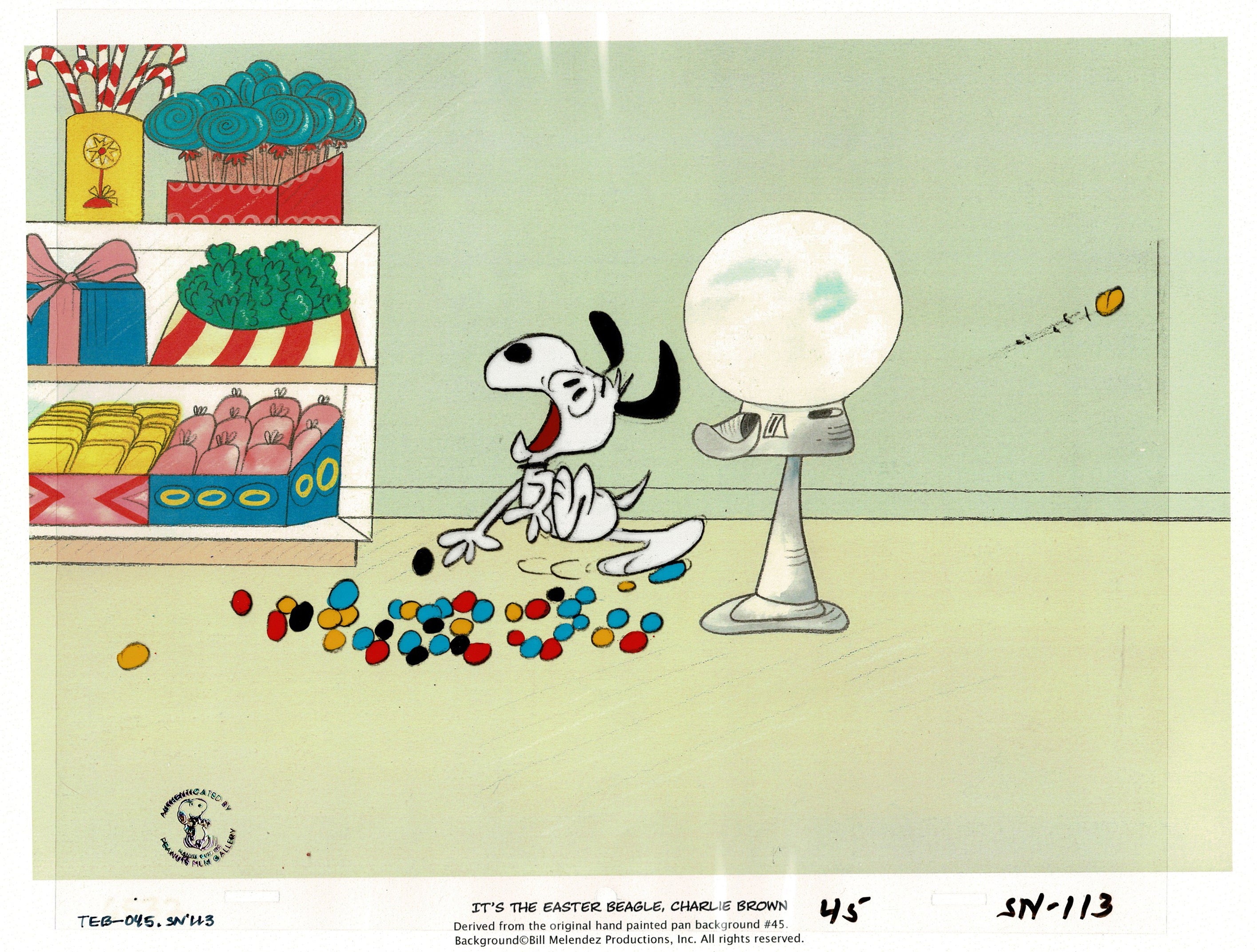 PEANUTS Charlie Brown Snoopy Production Animation Cel and Drawing from ...